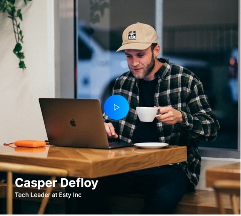 Business technology leader working on a laptop